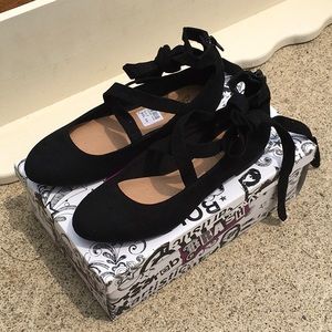 Ankle Lace-up Ballet Flats